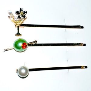 Betsey Johnson Hair Pin Set Of 3 Hair Jewelry NWOT